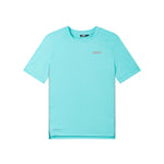 Light blue t-shirt with a brand logo on a white background