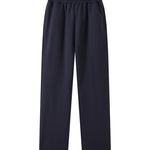 Navy pants on a white background